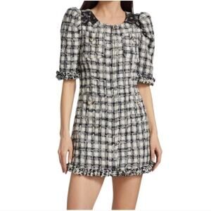 LoveshackFancy Hermosa Plaid Tweed Mini Dress 2